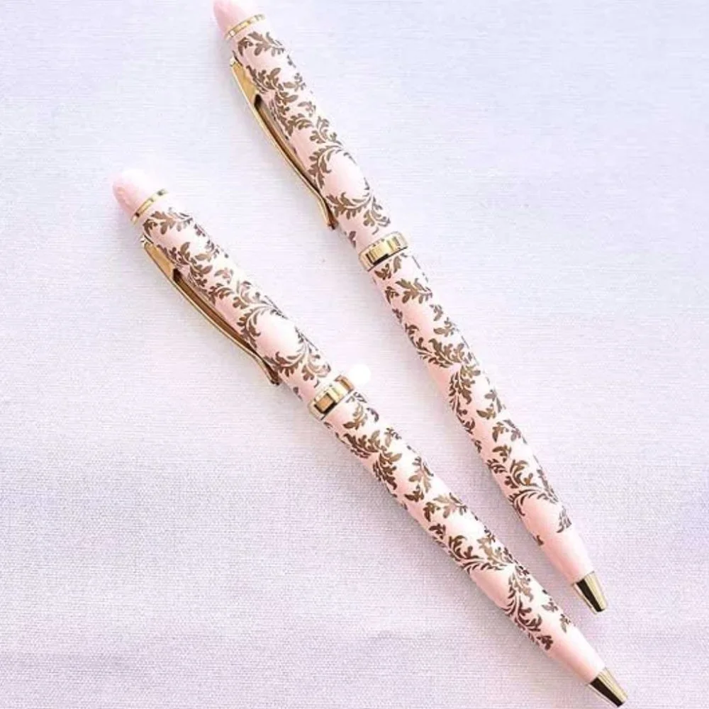 Langham Hotel Pink and Gold Pen Set - Picture 1 of 7
